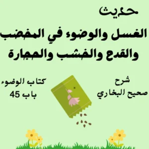 شرح كتاب الوضوء صحيح البخاري